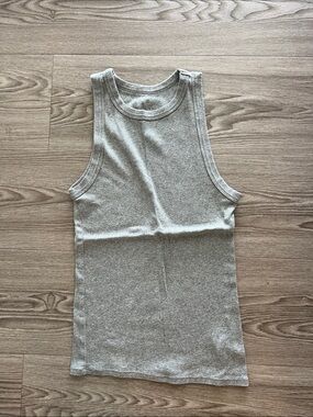 Target a new day Light Gray Ribbed Tank Top